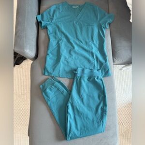 Mandala Caribbean blue scrubs